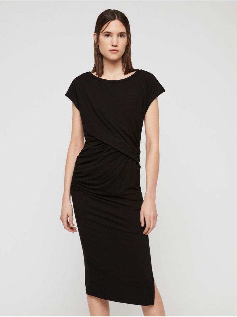 AllSaints Kasia Midi Dress with Side Slit, XS